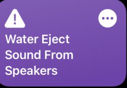 Screenshot for Apple Siri Shortcuts Water Eject Sound From Speakers 1