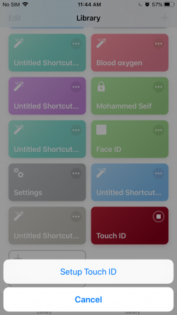 Screenshot for Apple Siri Shortcuts Touch ID 1