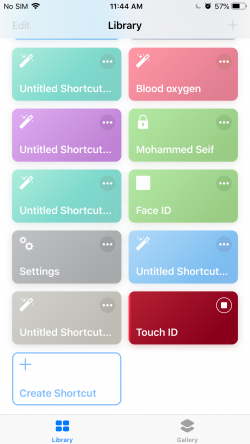 Screenshot for Apple Siri Shortcuts Touch ID 2