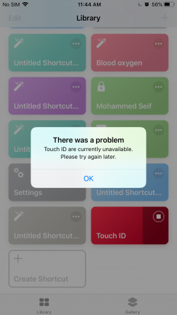 Screenshot for Apple Siri Shortcuts Touch ID 3