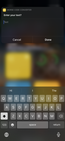 Screenshot for Apple Siri Shortcuts Morse Code Converter 2