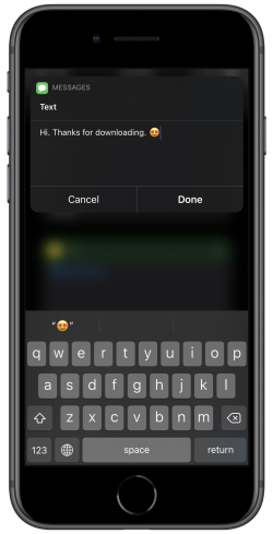 Screenshot for Apple Siri Shortcuts Messages 1