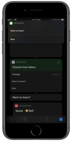 Screenshot for Apple Siri Shortcuts Messages 2