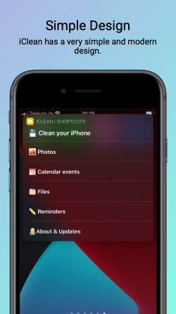 Screenshot for Apple Siri Shortcuts iClean 1