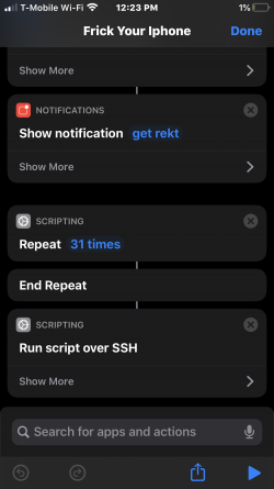 Screenshot for Apple Siri Shortcuts Frick Your Iphone 1