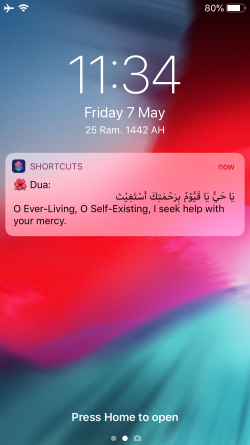 Screenshot for Apple Siri Shortcuts Islamic Quotes 2
