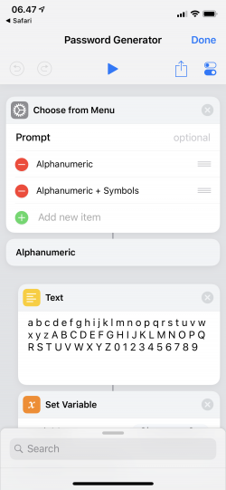 Screenshot for Apple Siri Shortcuts Password Generator 1