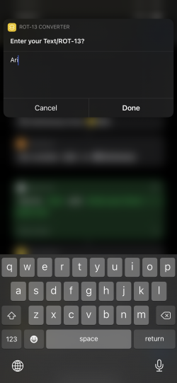 Screenshot for Apple Siri Shortcuts ROT-13 Converter 1