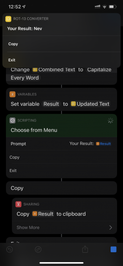 Screenshot for Apple Siri Shortcuts ROT-13 Converter 2
