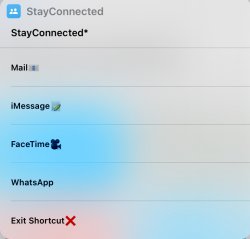 Screenshot for Apple Siri Shortcuts StayConnected 1