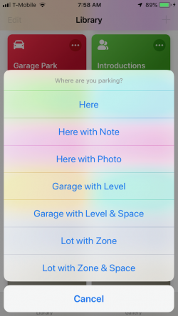 Screenshot for Apple Siri Shortcuts Garage Park 1