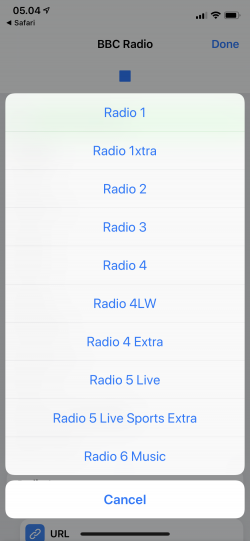 Screenshot for Apple Siri Shortcuts BBC Radio 1