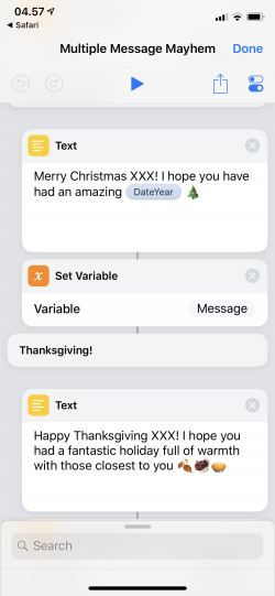Screenshot for Apple Siri Shortcuts Multiple Message Mayhem 1