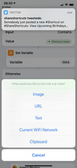Screenshot for Apple Siri Shortcuts QR Anything 2