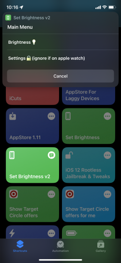 Screenshot for Apple Siri Shortcuts Set Brightness v2 1