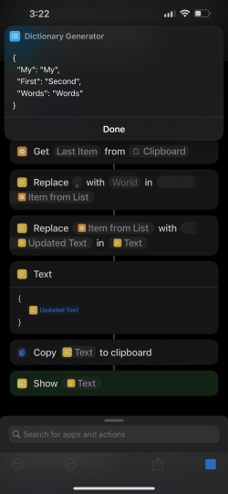 Screenshot for Apple Siri Shortcuts Dictionary Generator 1