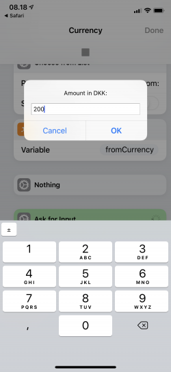 Screenshot for Apple Siri Shortcuts Currency 5