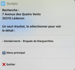 Screenshot for Apple Siri Shortcuts GéoGendPol 2