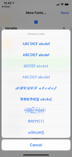 Screenshot for Apple Siri Shortcuts More Fonts... 2