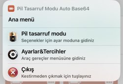 Screenshot for Apple Siri Shortcuts Pil Tasarruf Modu Auto Base64 2