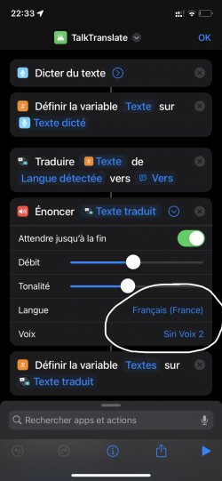 Screenshot for Apple Siri Shortcuts TalkTranslate 1