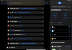 Screenshot for Apple Siri Shortcuts Ultra Low Battery ModeS 1