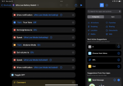 Screenshot for Apple Siri Shortcuts Ultra Low Battery ModeS 2