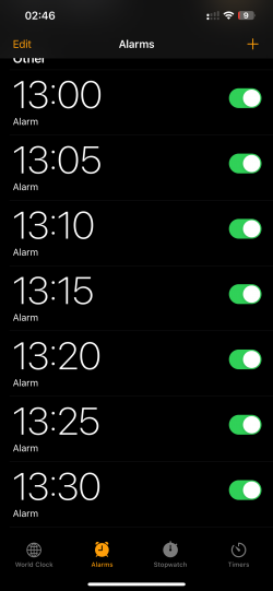 Screenshot for Apple Siri Shortcuts Reset Alarm 4