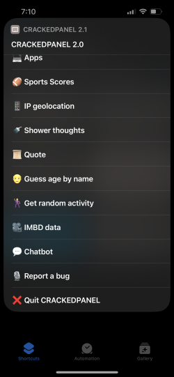 Screenshot for Apple Siri Shortcuts CRACKEDPANEL 3.0🎅 1