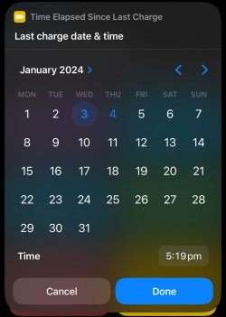 Screenshot for Apple Siri Shortcuts Time Elapsed Since Last Charge 1