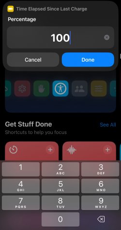 Screenshot for Apple Siri Shortcuts Time Elapsed Since Last Charge 2