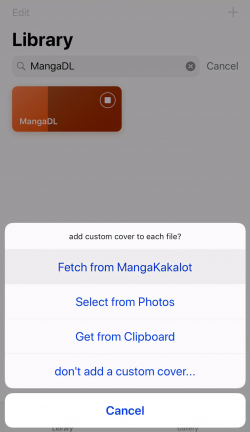 Screenshot for Apple Siri Shortcuts MangaDL 3