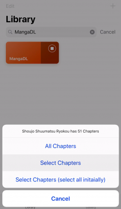 Screenshot for Apple Siri Shortcuts MangaDL 4