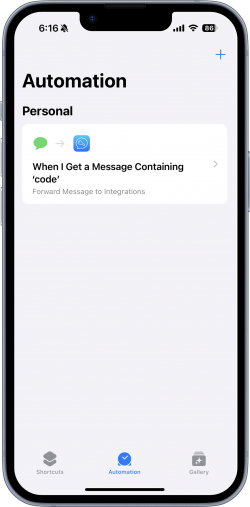 Screenshot for Apple Siri Shortcuts Forward Text Message to Email 2