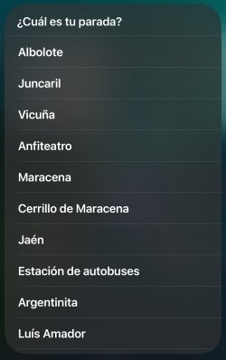 Screenshot for Apple Siri Shortcuts Metro de Granada v2 1