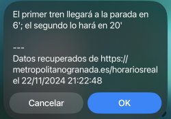 Screenshot for Apple Siri Shortcuts Metro de Granada v2 3