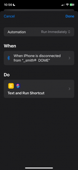 Screenshot for Apple Siri Shortcuts BT disconnect 2