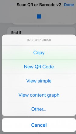 Screenshot for Apple Siri Shortcuts Scan QR or Barcode v2 2