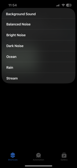 Screenshot for Apple Siri Shortcuts Background Sounds 2