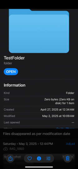 Screenshot for Apple Siri Shortcuts BUG iOS 18.6.2 (22G100) 1