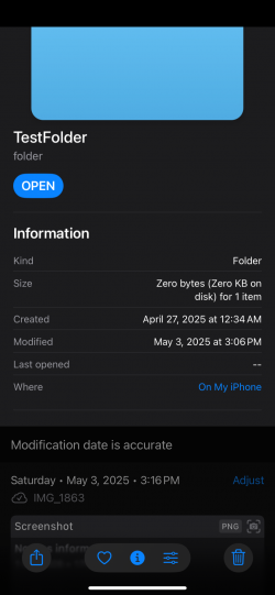 Screenshot for Apple Siri Shortcuts BUG iOS 18.6.2 (22G100) 4