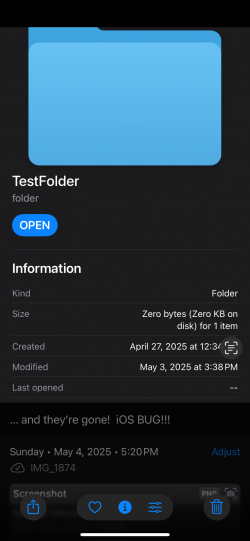 Screenshot for Apple Siri Shortcuts BUG iOS 18.6.2 (22G100) 9