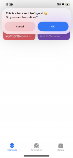 Screenshot for Apple Siri Shortcuts AI Chatbot (fake updating what it can say!!!)(V1)(check In Code) 4