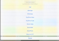 Screenshot for Apple Siri Shortcuts Control Centre Contacts 1