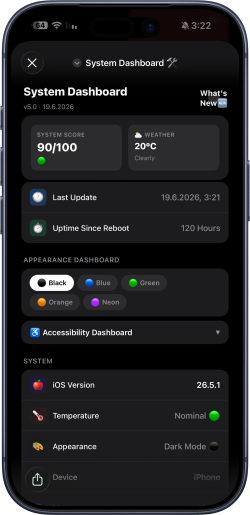 Screenshot for Apple Siri Shortcuts System Dashboard🛠️ 1