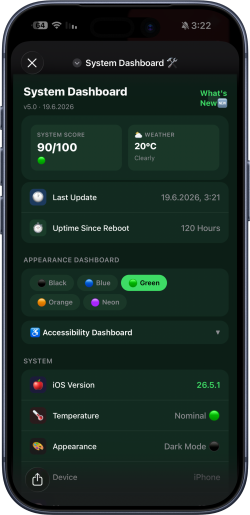 Screenshot for Apple Siri Shortcuts System Dashboard🛠️ 3