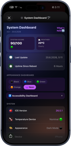 Screenshot for Apple Siri Shortcuts System Dashboard🛠️ 5