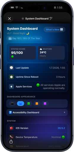 Screenshot for Apple Siri Shortcuts System Dashboard🛠️ 2