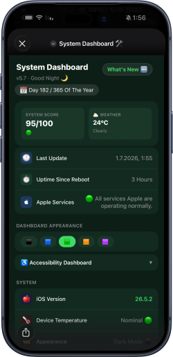 Screenshot for Apple Siri Shortcuts System Dashboard🛠️ 3