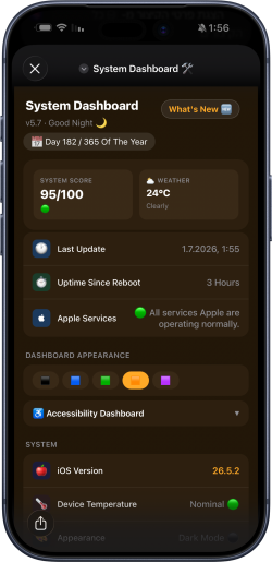 Screenshot for Apple Siri Shortcuts System Dashboard🛠️ 4